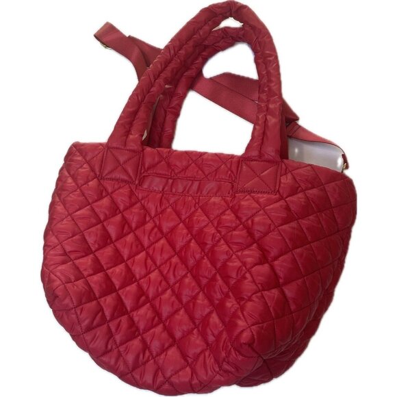 Jill & Ally Quilted Nylon Tote Bag Red NWT - Picture 6 of 10